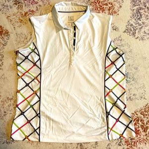 Womens sleeveless golf shirt. Size Extra Large